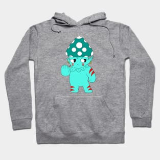 Cyan Mushroom Warrior Hoodie